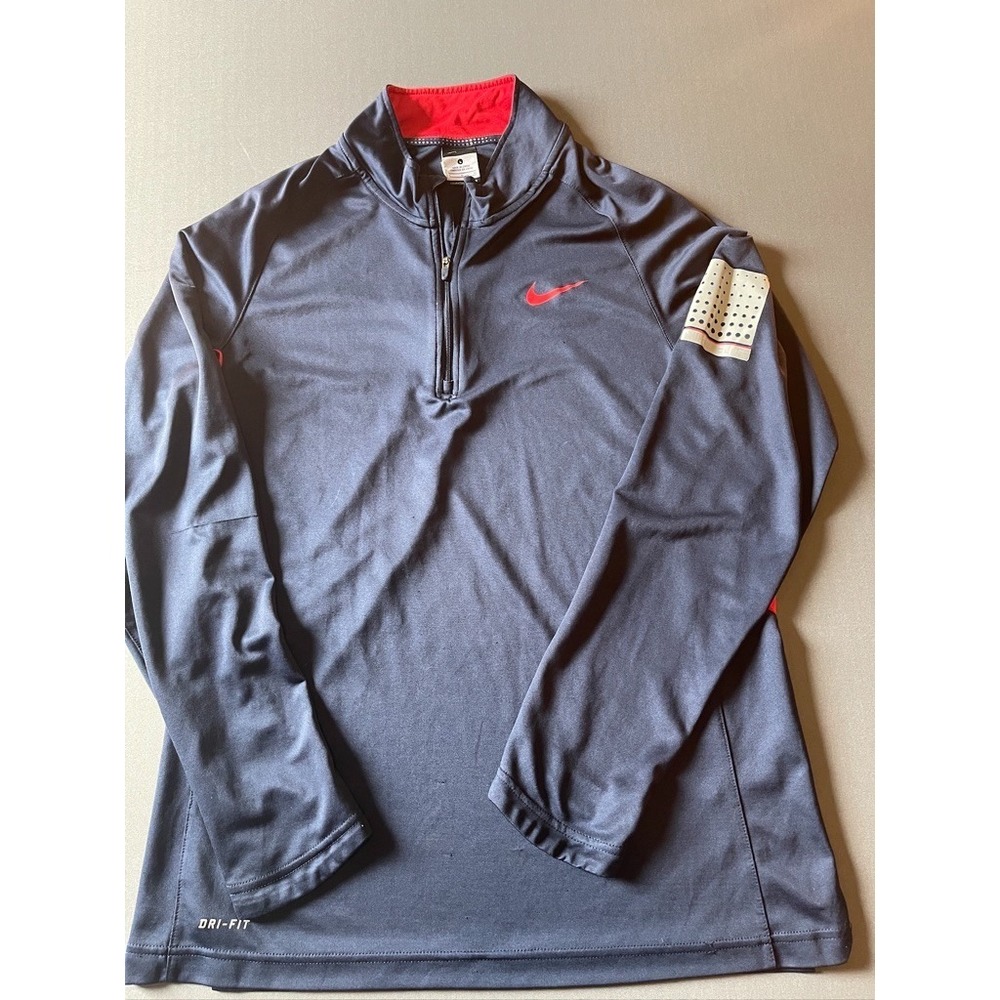 Nike Mens L 1/4 Zip Dry-Fit‎ Elite Pull Over Blue
